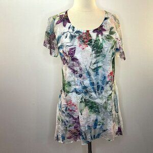 Brittany Black Women's Lace Floral Top - Size Small - NWT